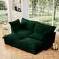 Slipcovered 2 Seater Sofa with 2 Ottomans