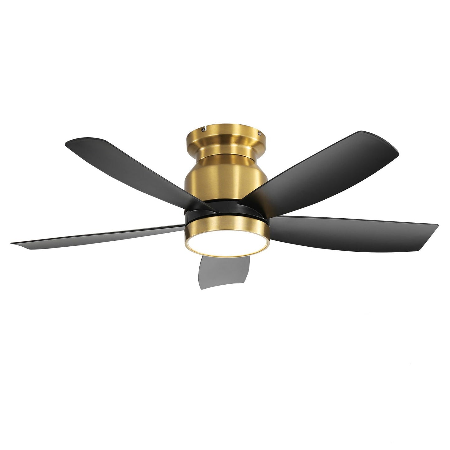 Flush Mount Ceiling Fan with LED Light and Remote Control