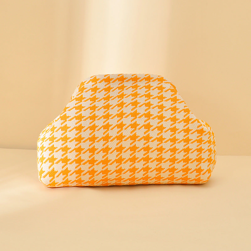 Womens Knitted Bag Striped Clutch