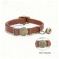 Retro Style Durable Leather Cat Pet Collar