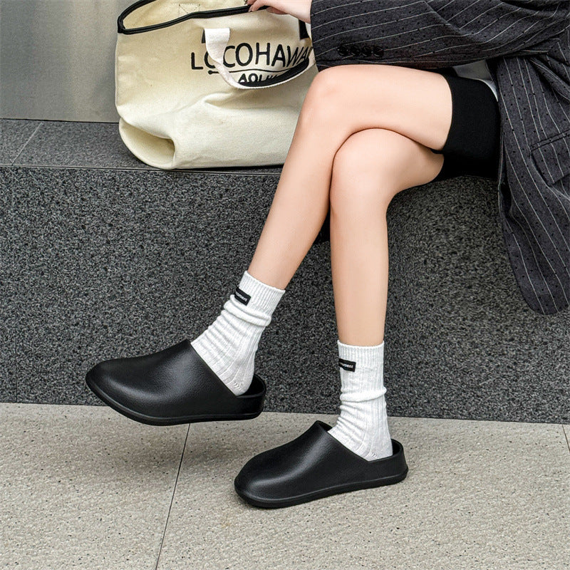 Baotou Semi-slipper High-style Couples No-hole Sandals