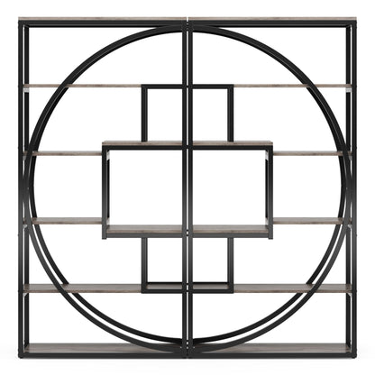5 Tier Etagere Bookshelf With 8 Open Shelves Organizer For Living Room