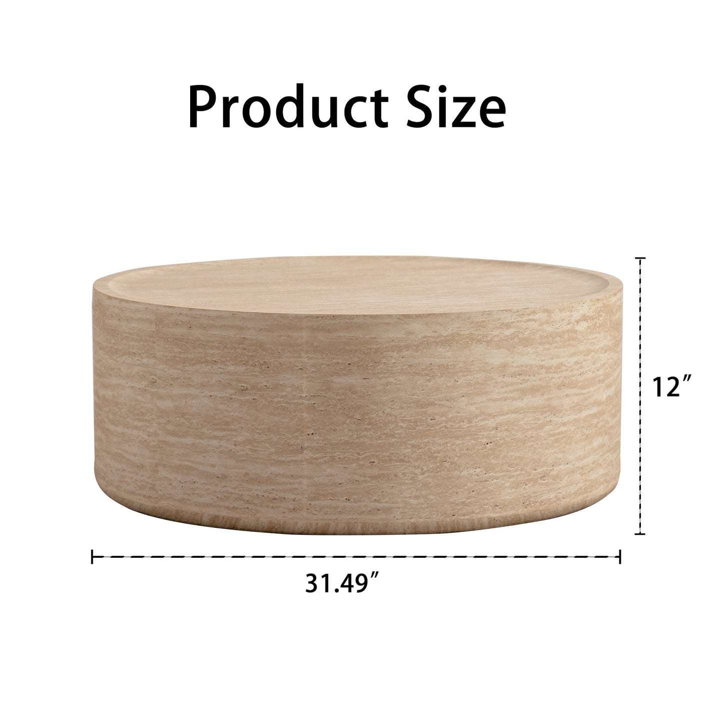 31.5'' Round Coffee Table with Mars Pattern