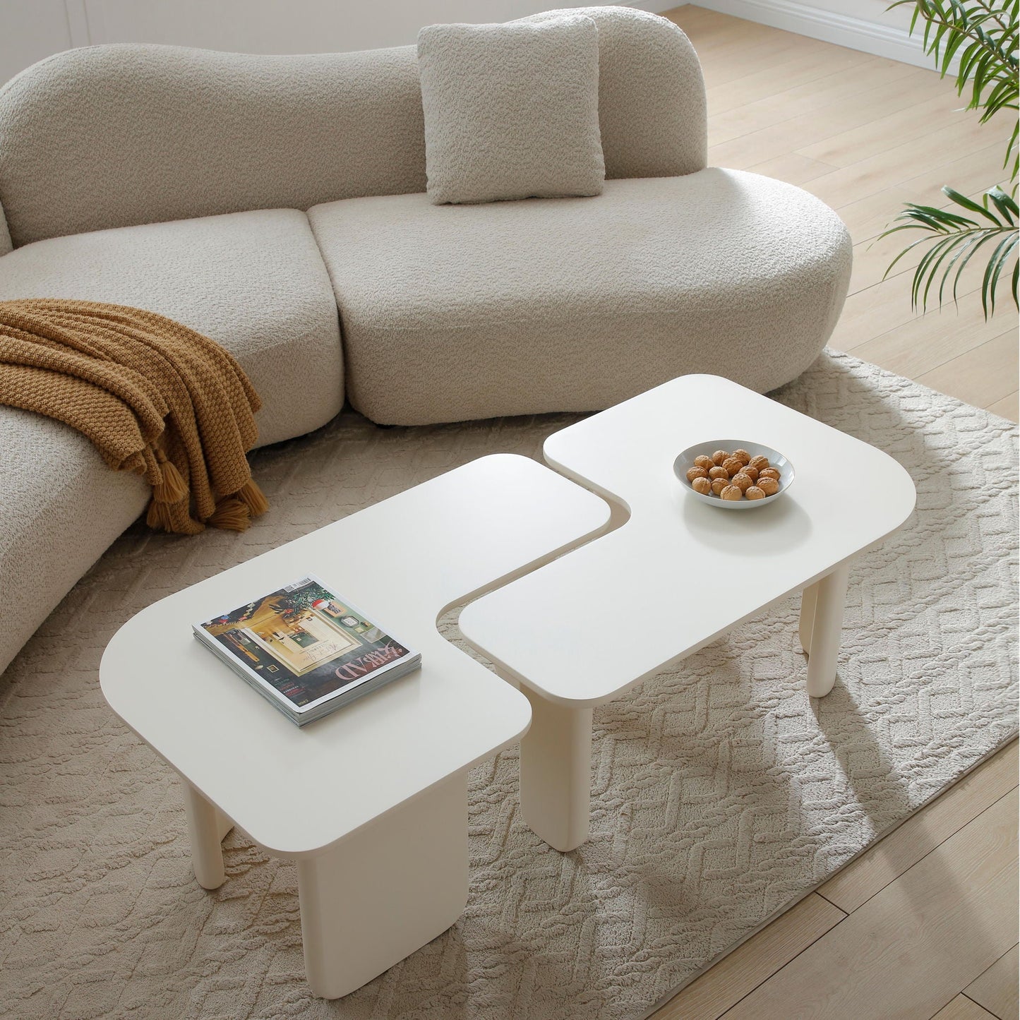 L-Shape Coffee Table For Living Room