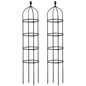 2 Packs Garden Obelisk Trellis 5.9FT Plants Tower for Climbing Plants Flower Vegetable Vine Support Rustproof Garden Plant Trellis Black
