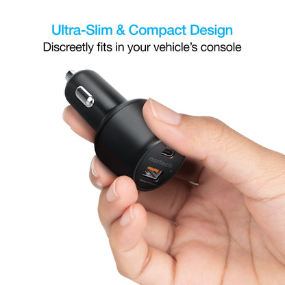 Naztech SpeedMax65 PD65W + QC3 Car Charger