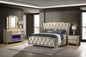 Lorient 4-piece Queen Bedroom Set Ivory and Camel