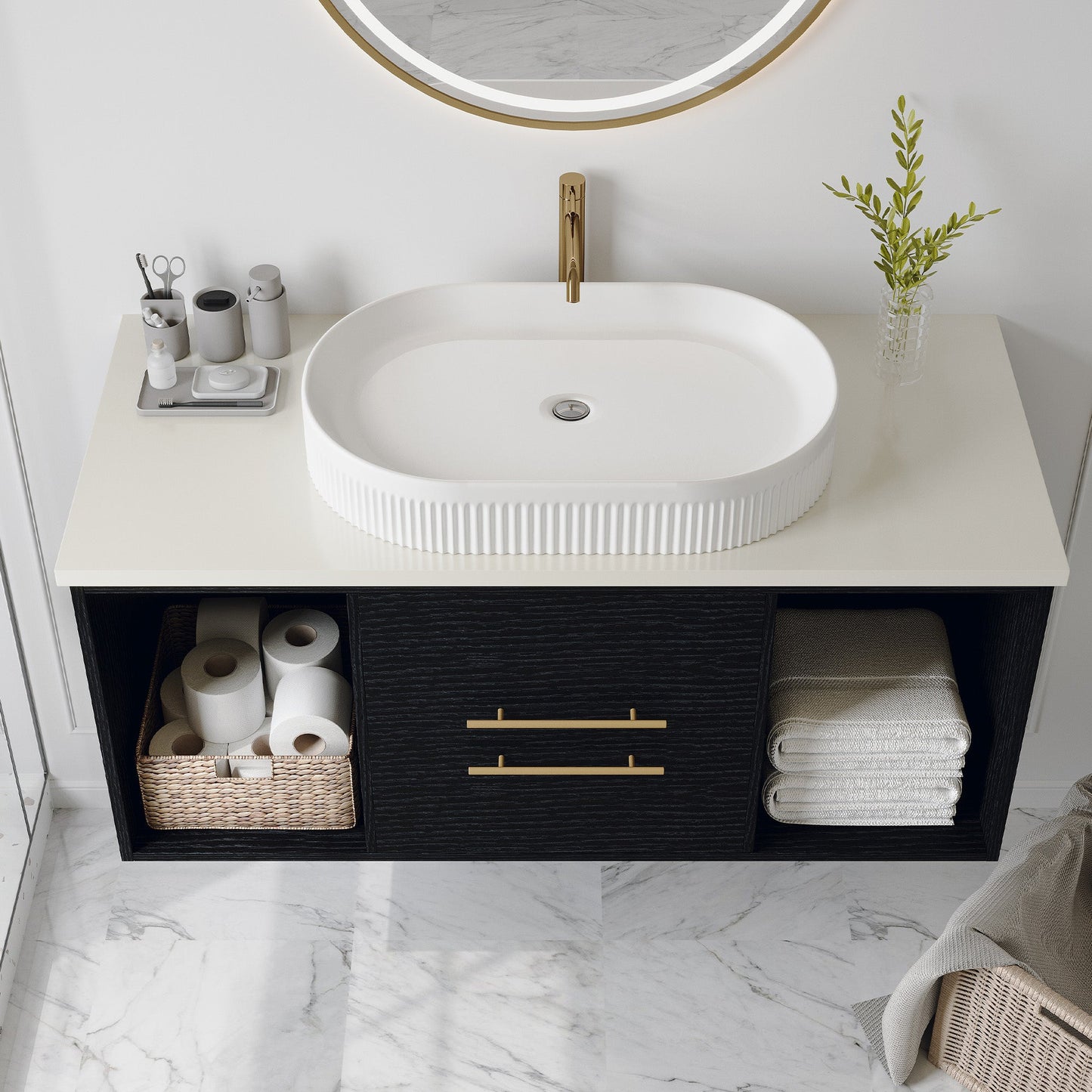 22.8-In Vessel Bathroom Vanity