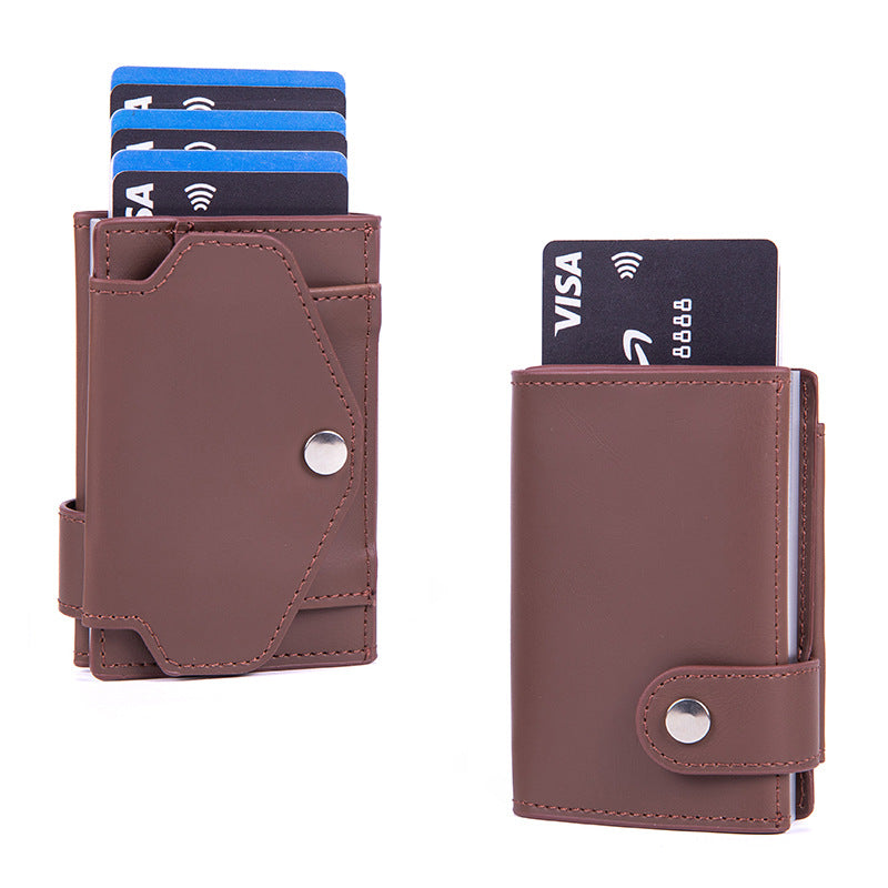 Anti-Scan RFID Card Holder PU Leather Coin Purse Demagnetization-Proof Multi-Card Wallet