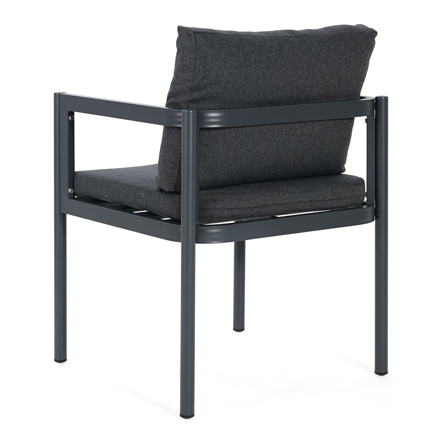 7 Piece Outdoor Dining Set With Table And 6 Chairs - Black / Gray / Teak