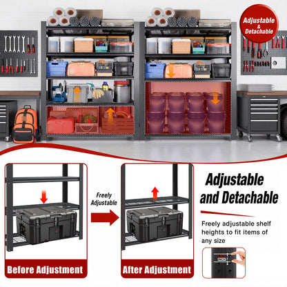 72"H 5-Tier Adjustable Heavy Duty Shelving Rack