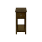 Accent End Table, 2 Tier, Narrow, Lamp, Storage Drawer, Charming Design