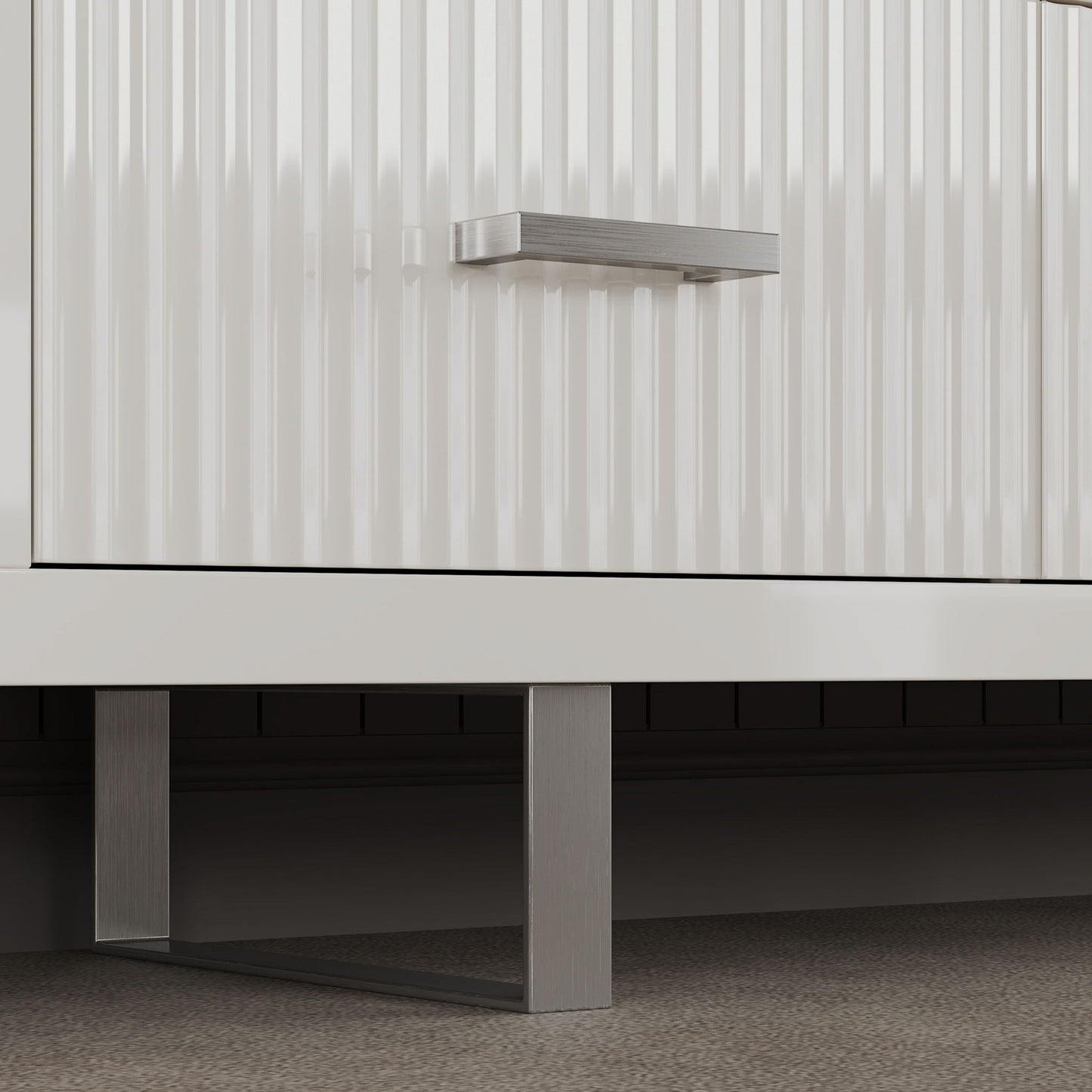 TV Stand With Slatted Drawers