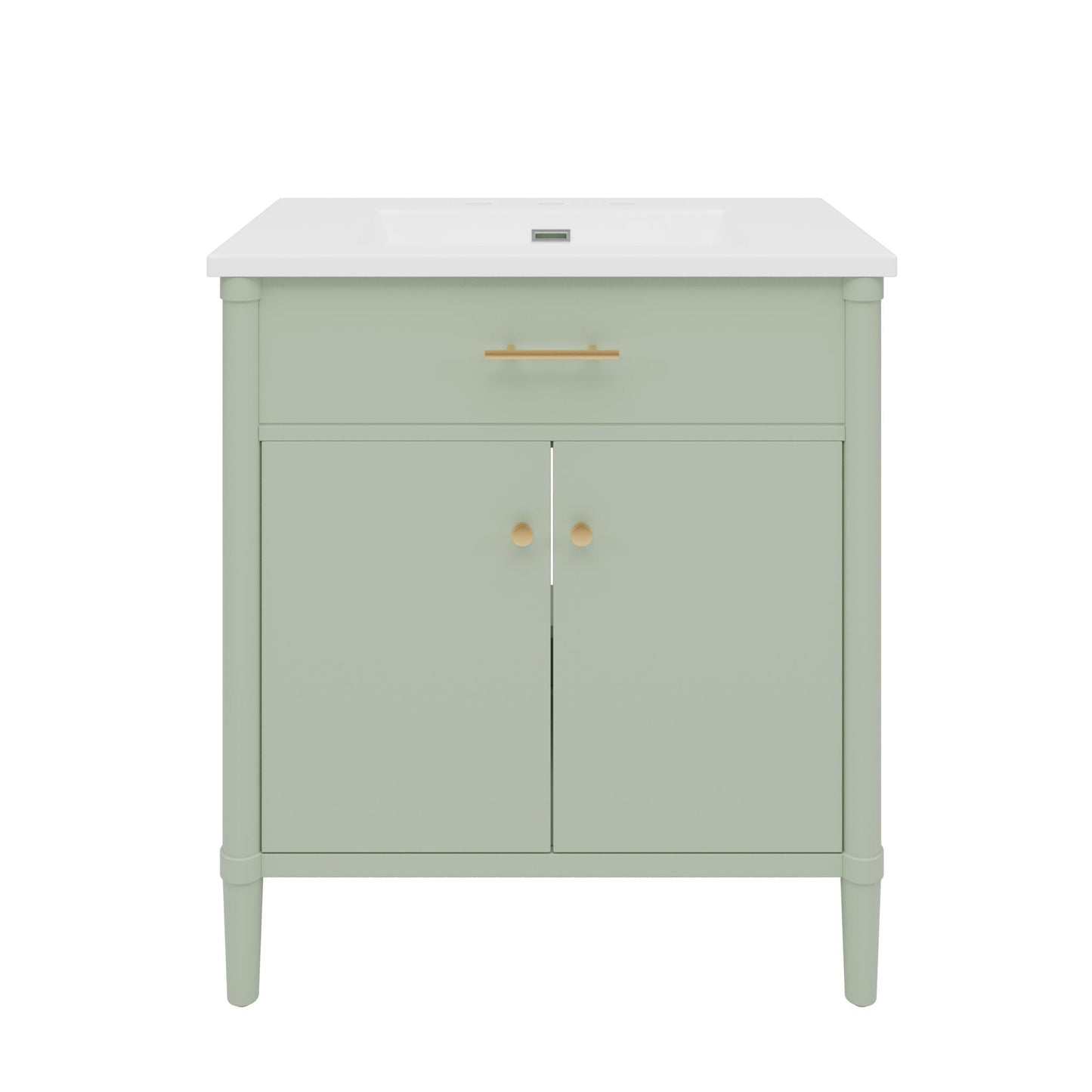 Bathroom Vanity With Sink, Soft Close Doors And Adjustable Shelf