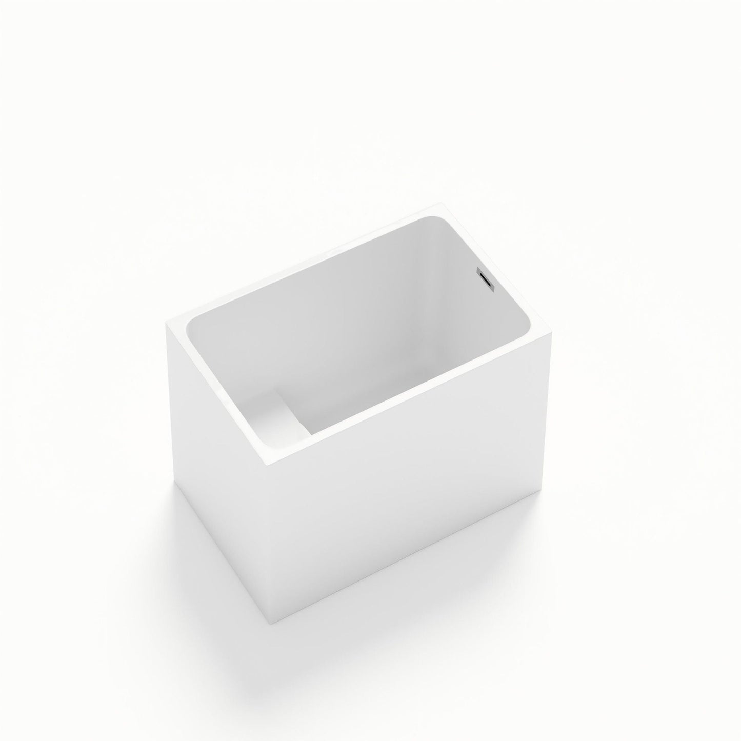 Gloss Freestanding Bathtub With Built In Seat