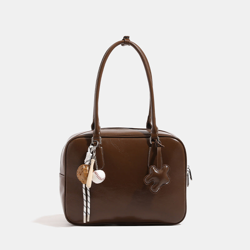 Womens Large-Capacity Commuter Tote Shoulder Bag