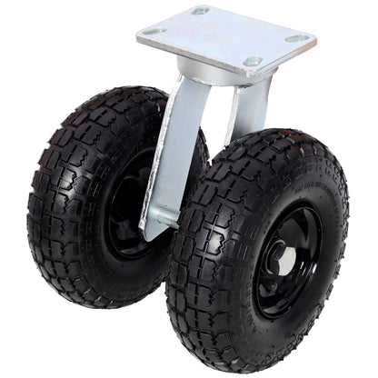10 in Dual Air Wheels Swivel Caster, 660LBS Load Capacity