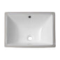 European Style Ceramic Rectangular Undermount Bathroom Sink With Overflow