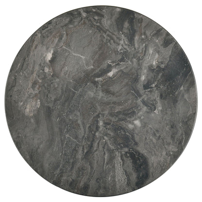 Bradley Round SmartTop End Side Table Smokey Grey and Dark Brown