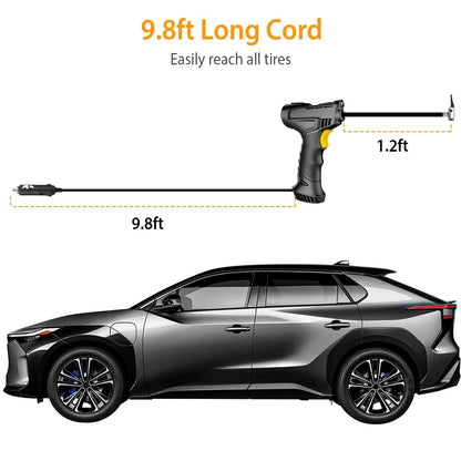 Portable Car Tire Inflator DC 12V Digital Car Air Pump Compressor Electric Air Pump w/LED Light 150PSI