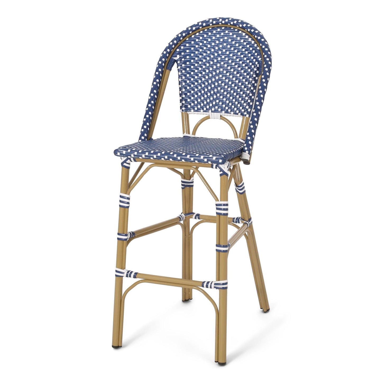 Outdoor PE Rattan French Barstool Set