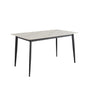 Dining Table Round White Sintered Stone Top Heavy Duty Metal Legs Waterproof Surface For Kitchen Dining Room Or Office Furniture - White / Black
