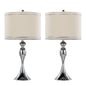 Ashland - Contemporary Table Lamp With Trim (Set of 2) - Polished Chrome / Cream