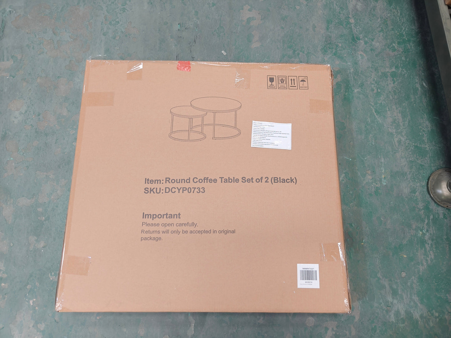 27.6in Nesting Coffee Table Set of 2