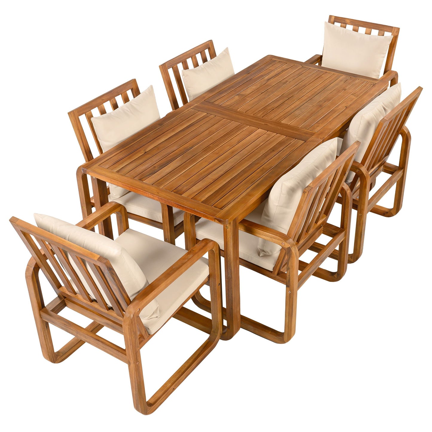 7 Piece Outdoor Patio Dining Set With Removable Cushions