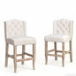 26.78'' Seat Height Vienna Contemporary Fabric Tufted Wingback Counter Stools, Set of 2