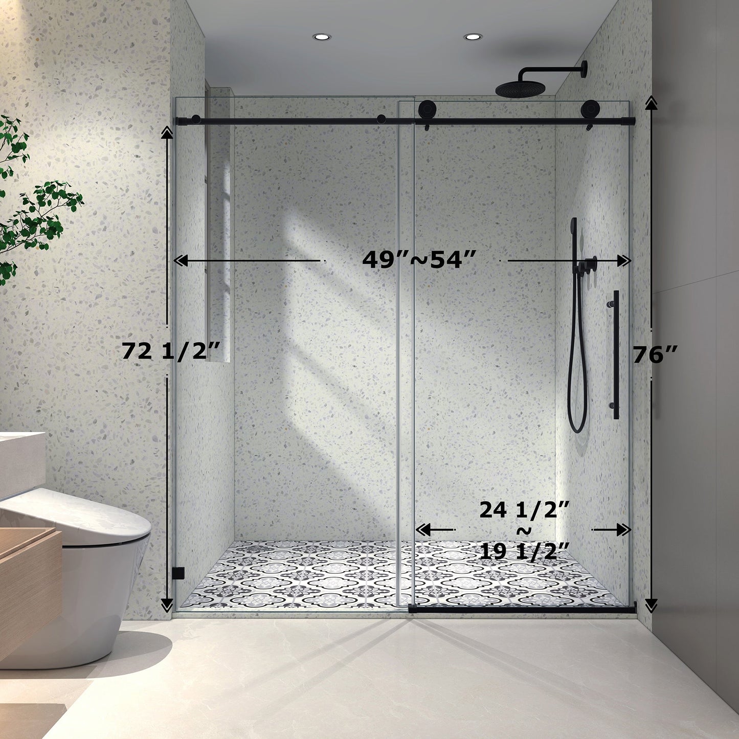 5476 Tempered Glass Shower Door