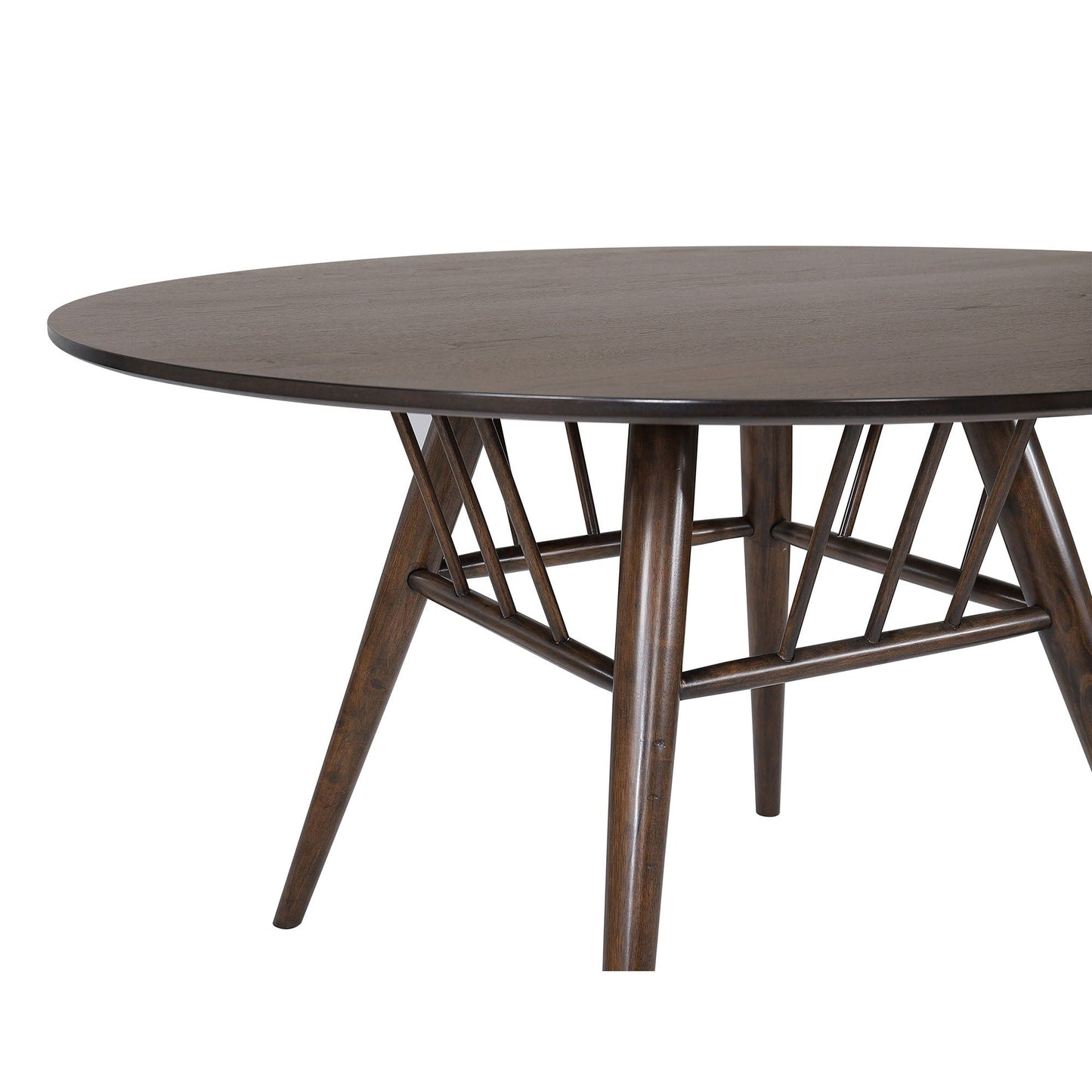 Shirley - 5 Piece Round Dining Table Set With Cushioned Chairs - Dark Walnut