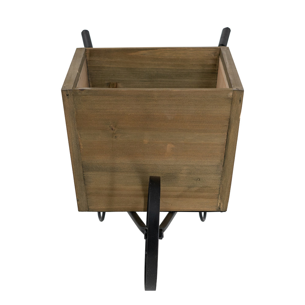 Farmhouse Wheelbarrow Planter with Flower Market Sign