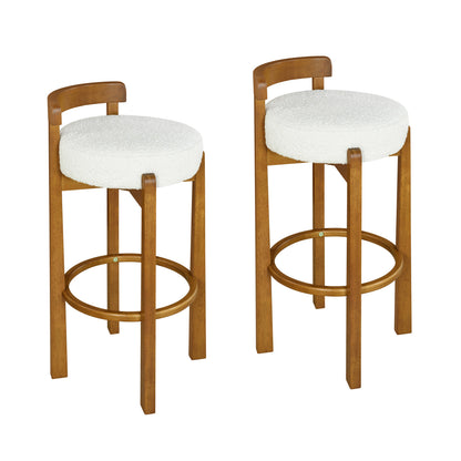 Elise Indoor Wooden Low Back Barstool