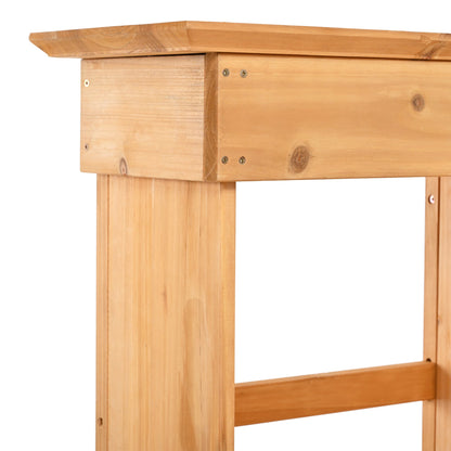 TOPMAX 65.7'' Tall Garden Potting Bench Table with Hutch