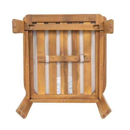 Kaja Outdoor Acacia Wood Dining Chair, Teak Finish Frame