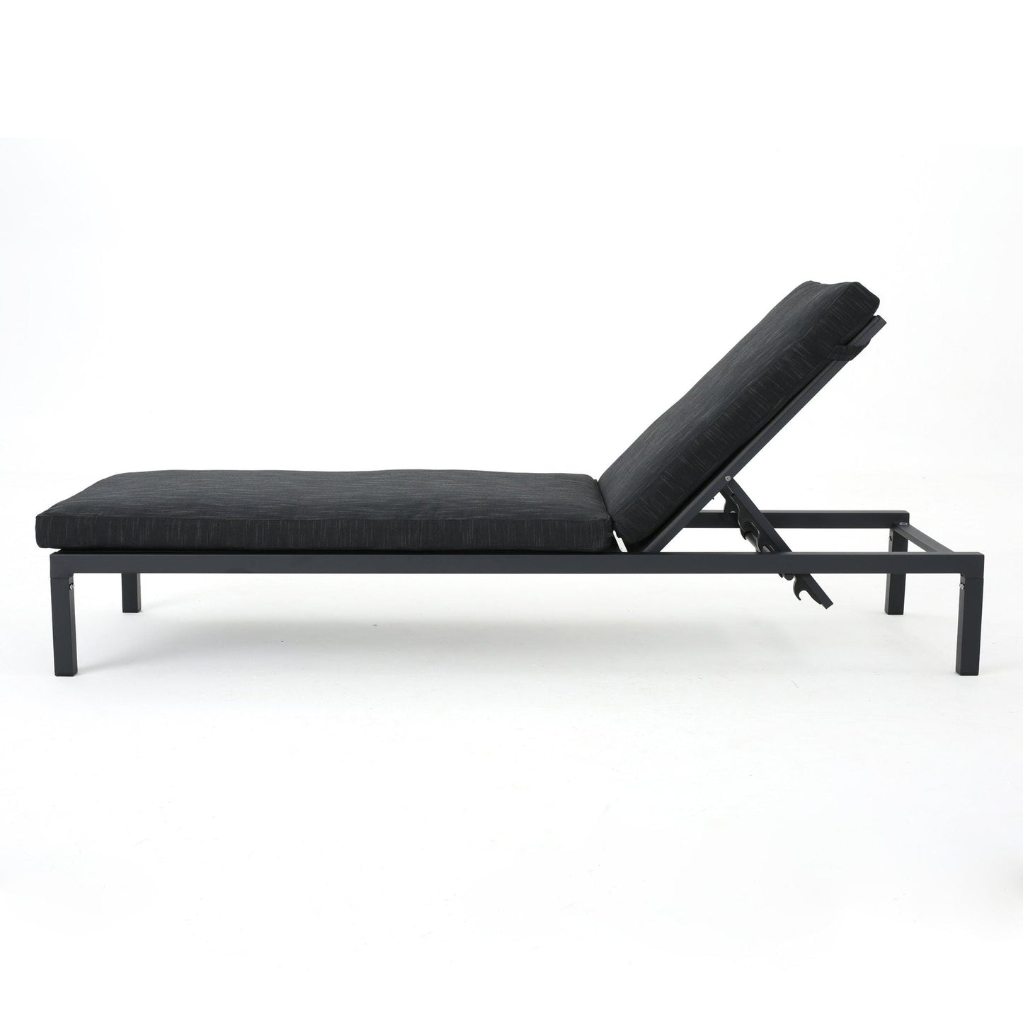 Modern Chaise Lounge With Water Resistant Fabric Cushions