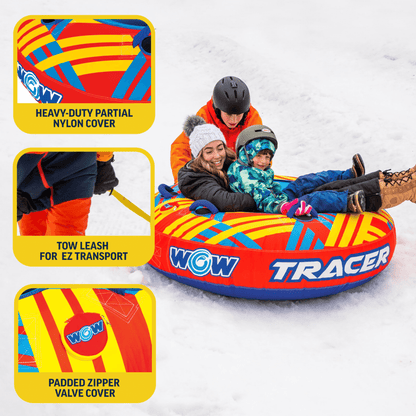 WOW Watersports Tracer Snow Tube Towable for Summer & Winter Action