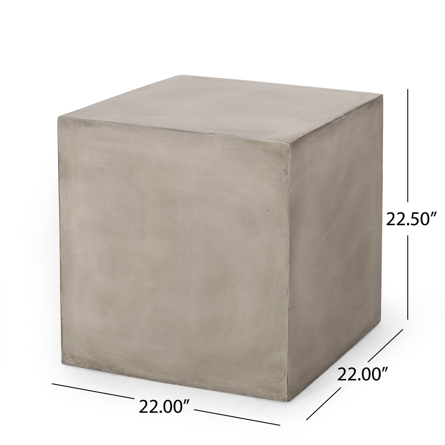 Outdoor MGO Square Side Table, Light