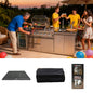 BBQ Tool Set with Cast Iron Frying Pan and Outdoor Kitchen Accessories