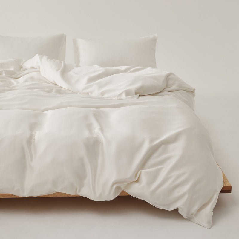 Adeline Pastel Silky Cooling TENCEL™ Bedding Set / White