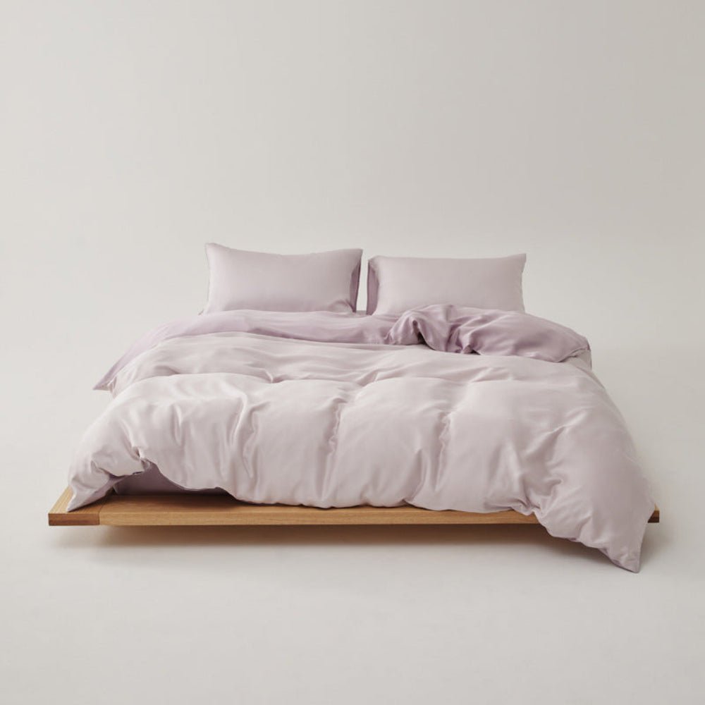 Adeline Pastel Silky Cooling TENCEL™ Bedding Set / White