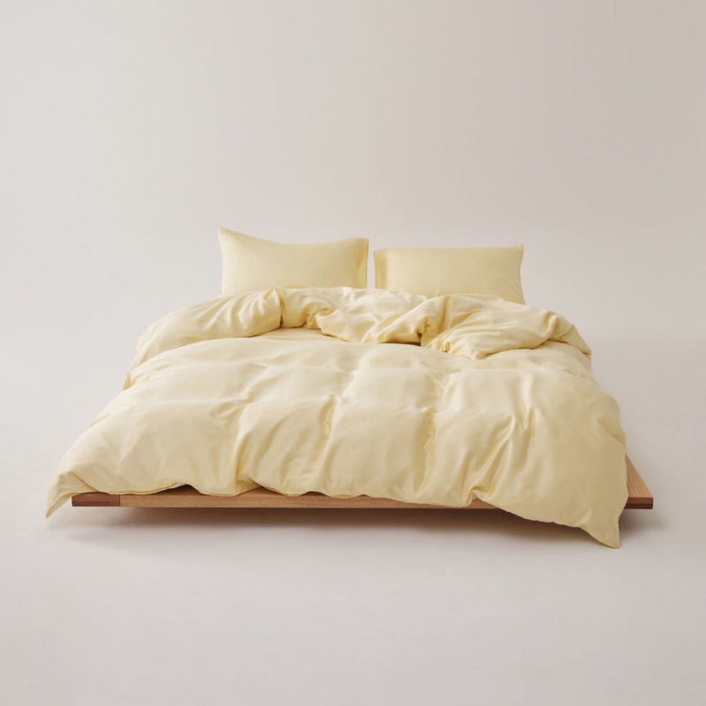 Adeline Pastel Silky Cooling TENCEL™ Bedding Set / White