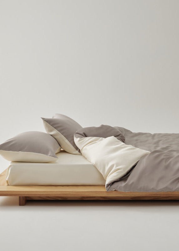 Adeline Pastel Silky Cooling TENCEL™ Bedding Set / White