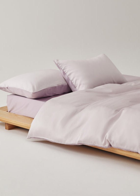Adeline Pastel Silky Cooling TENCEL™ Bedding Set / White