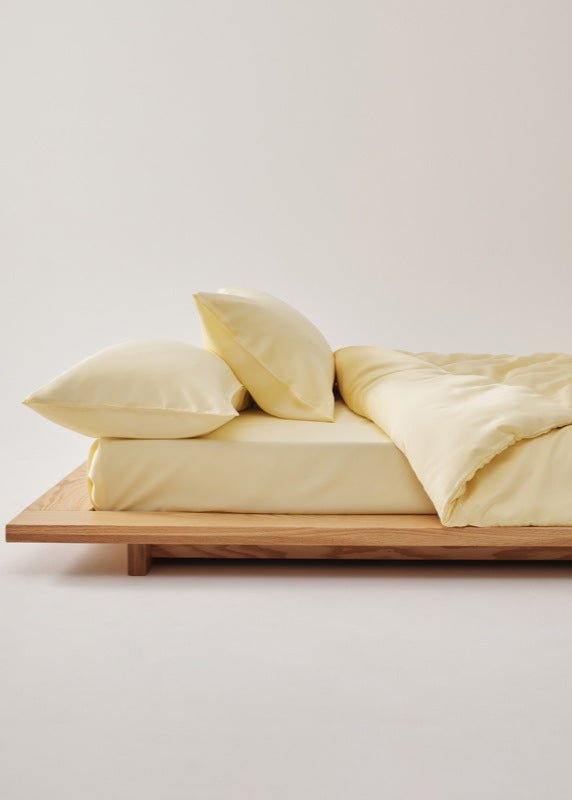 Adeline Pastel Silky Cooling TENCEL™ Bedding Set / White