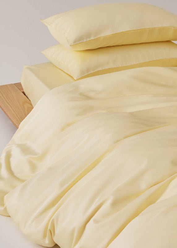 Adeline Pastel Silky Cooling TENCEL™ Bedding Set / White