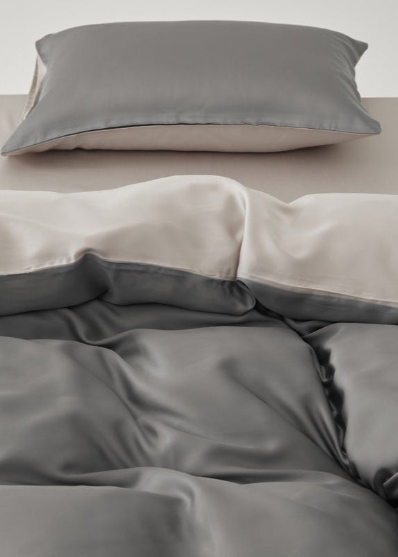Adeline Pastel Silky Cooling TENCEL™ Bedding Set / White