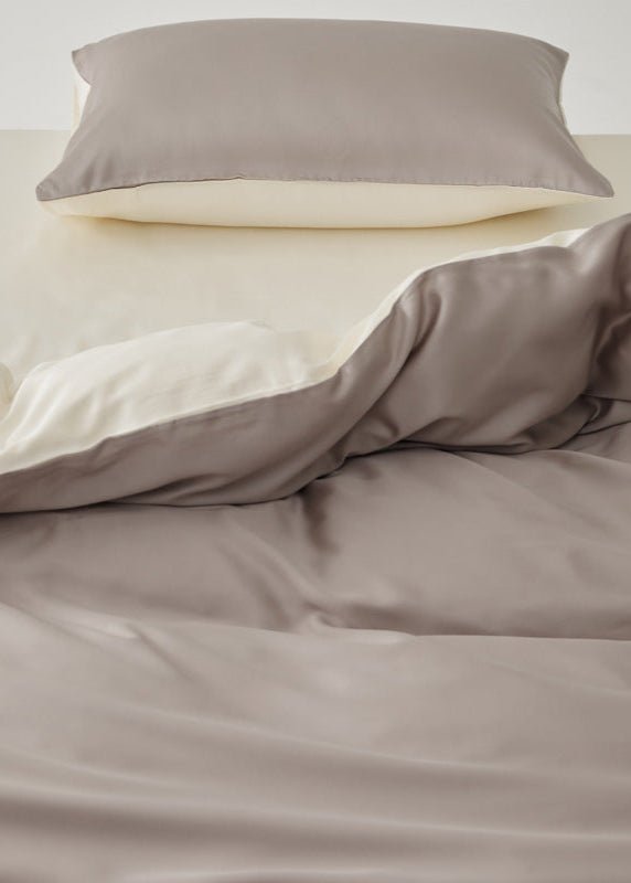 Adeline Pastel Silky Cooling TENCEL™ Bedding Set / White