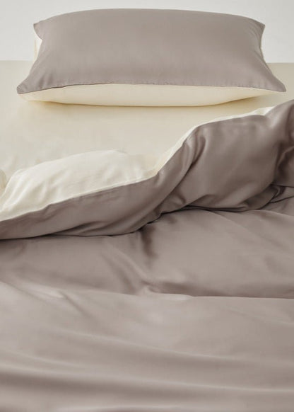 Adeline Pastel Silky Cooling TENCEL™ Bedding Set / Brown